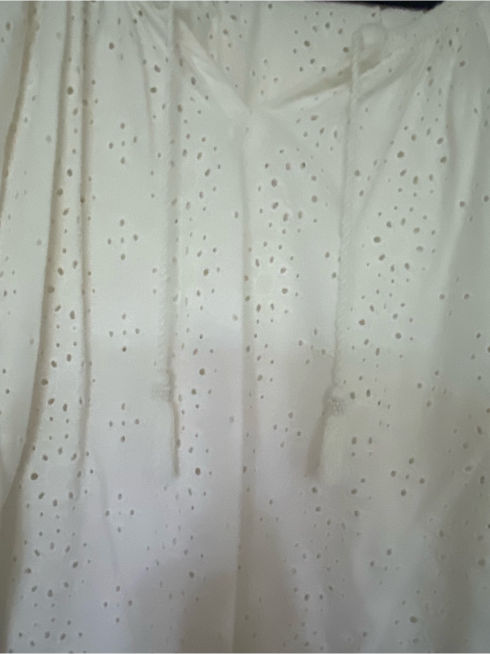 J. Jill Cream Eyelet Peasant Blouse